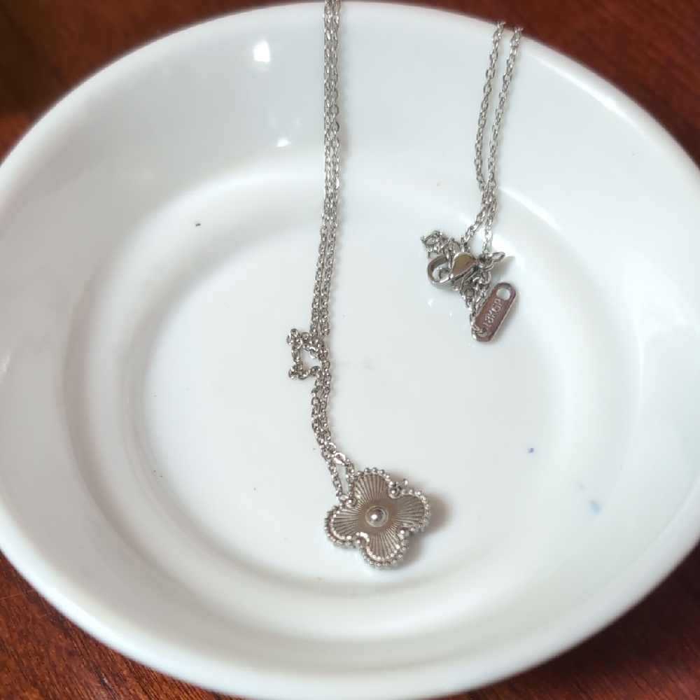 Silver women's necklace